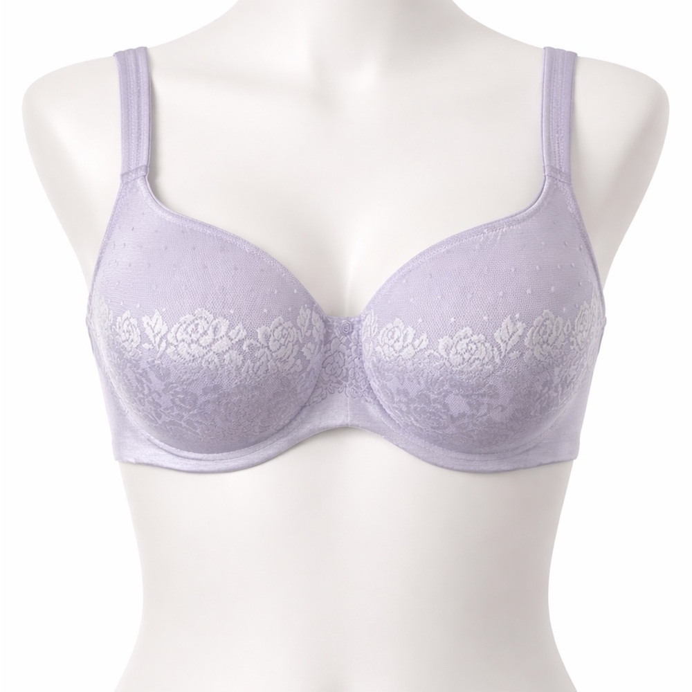 Soma Stunning Support Balconette Bra 36DDD Lilac Purple Floral Lace